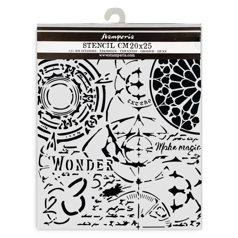 Clearance Plantilla de stencil Textura Gótica Master of Magic 20x25cm Plantillas