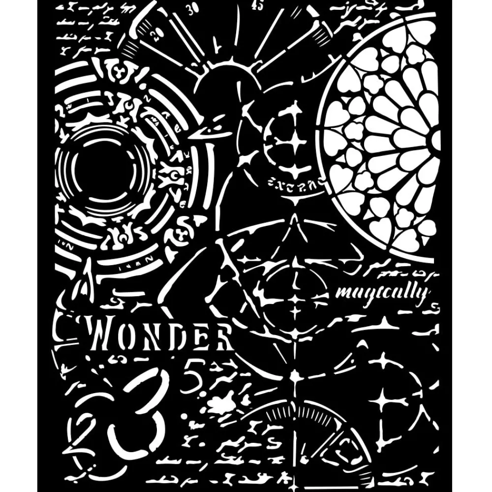 Clearance Plantilla de stencil Textura Gótica Master of Magic 20x25cm Plantillas
