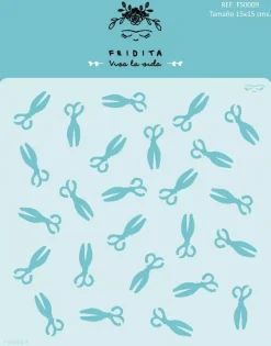 Clearance Plantilla de stencil Tijeras 15x15cm Plantillas
