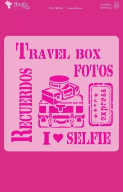 Clearance Plantilla de stencil Travel Box 20x20cm Plantillas