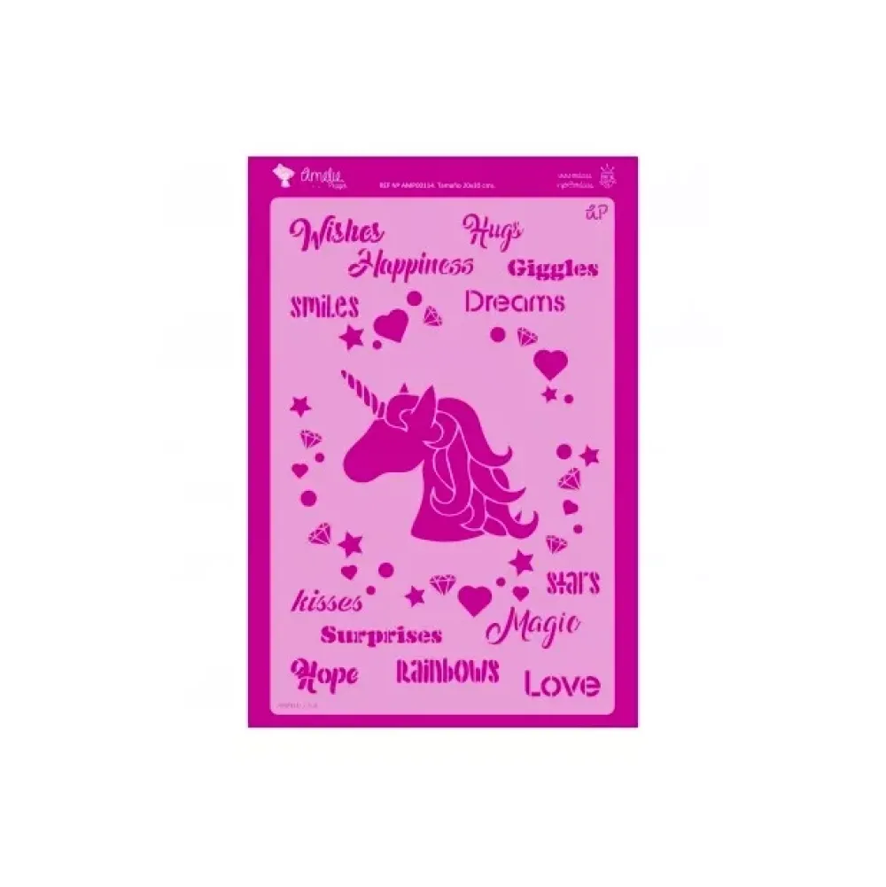 Outlet Plantilla de stencil Unicornio 20x30cm Plantillas
