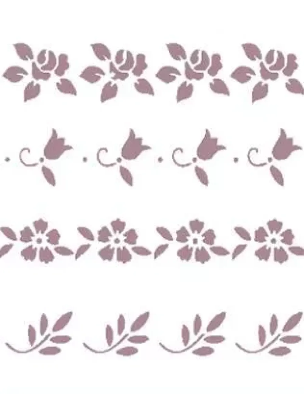 Hot Plantilla de Stencil V-153 Cenefas floral 15x21cm Dayka Plantillas