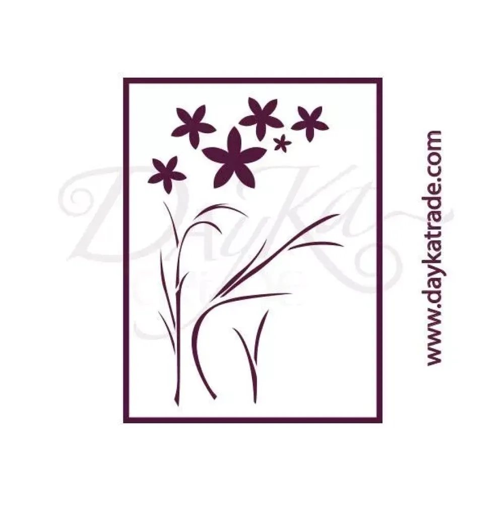 Clearance Plantilla de Stencil V-294 Flores 15x21cm Dayka Plantillas