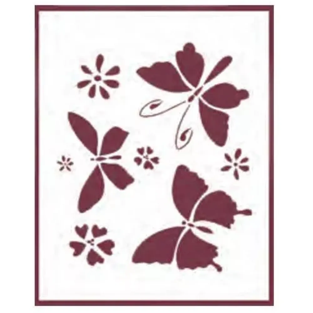 Sale Plantilla de Stencil V-231 Mariposas 15x21cm Dayka Plantillas
