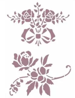Best Plantilla de Stencil V-134 Ramo de Rosas 15x21cm Dayka Plantillas