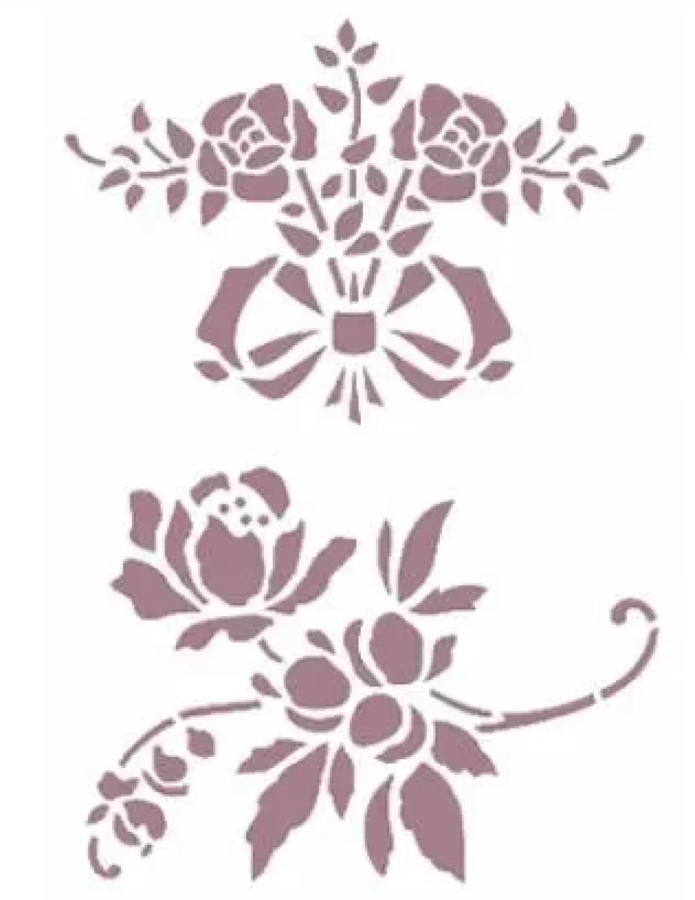Best Plantilla de Stencil V-134 Ramo de Rosas 15x21cm Dayka Plantillas