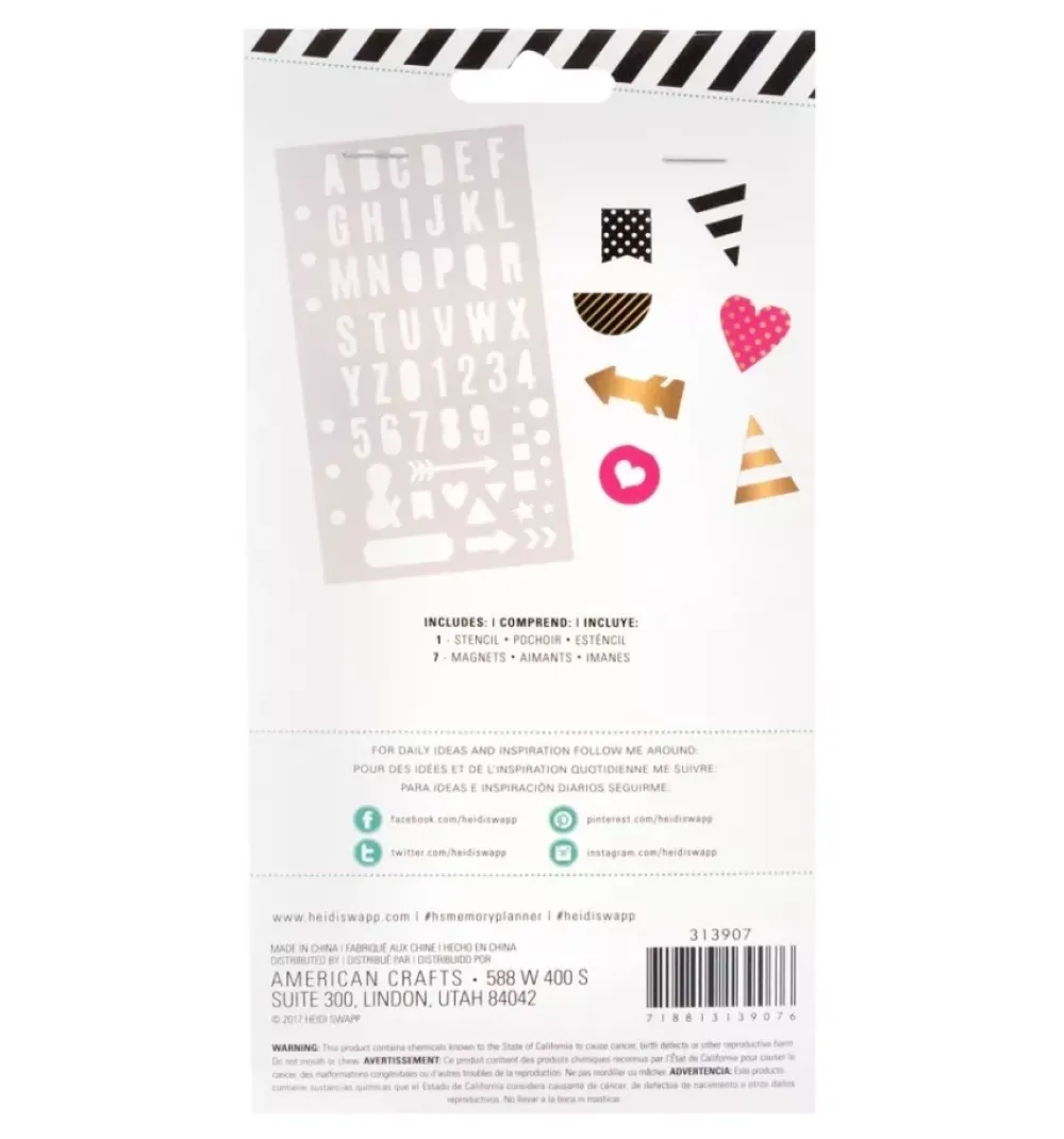 Best Plantillas de stencil y Clips Fresh Start Heidi Swapp Plantillas