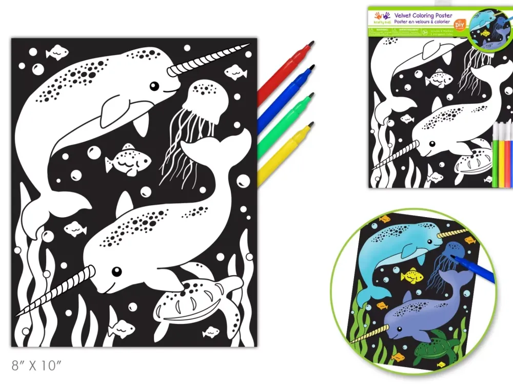 Best Póster para Colorear Narval Niños Niños Y Regalos