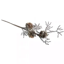 Clearance Rama con piñas escarchadas Navidad