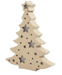 New Árbol de Navidad con Luz Cartón Y Papel Maché