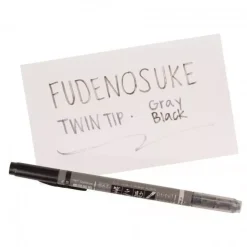 Best Rotulador Fudenosuke Doble punta gris y negro Rotuladores