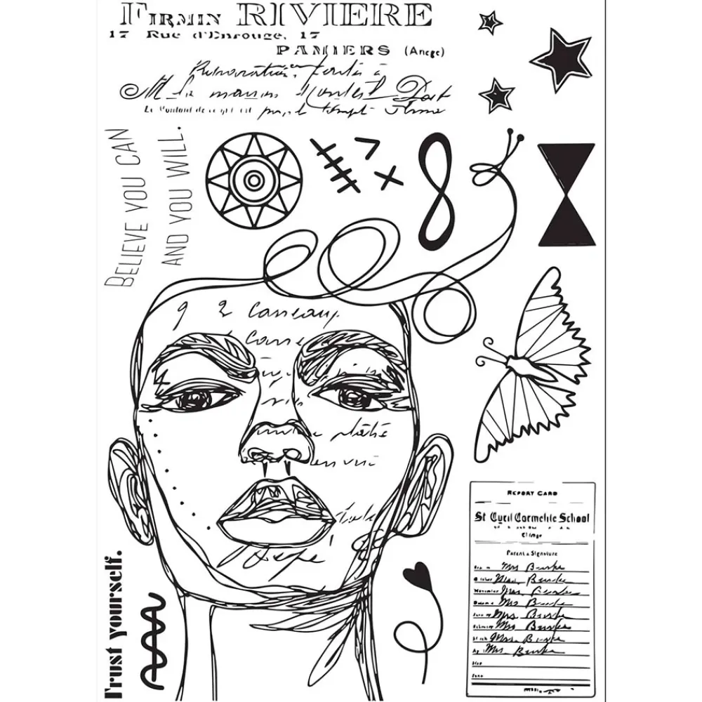 Sale Sellos + plantillas de stencil Possibilitarian Plantillas