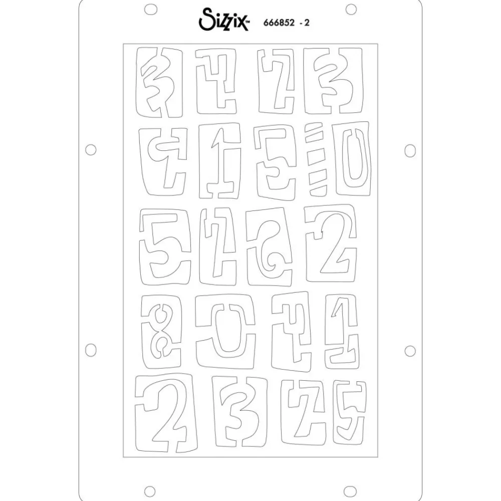 New Sellos + plantillas de stencil Strength in Numbers Plantillas