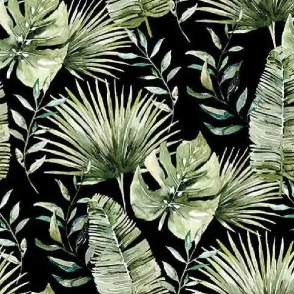 Clearance Servilletas de papel Jungle Leaves Black 33x33cm Decoupage