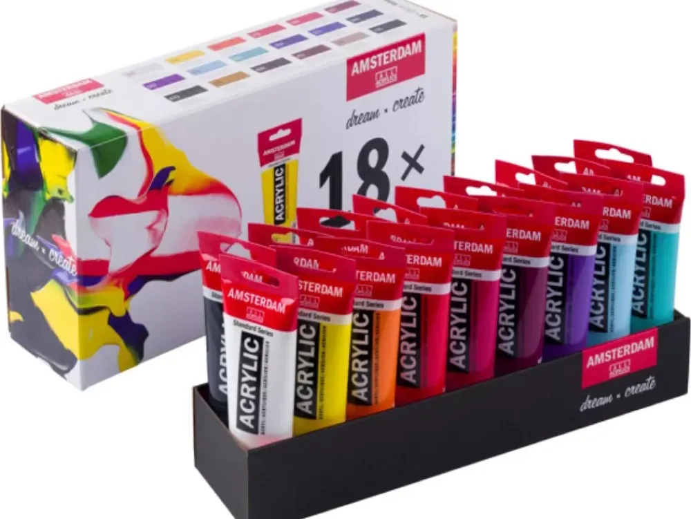 Outlet Set 18 acrílicos 120ml Pinturas Acrílicas