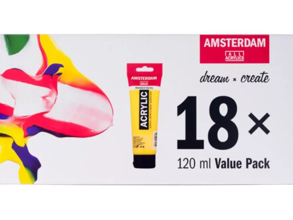 Outlet Set 18 acrílicos 120ml Pinturas Acrílicas