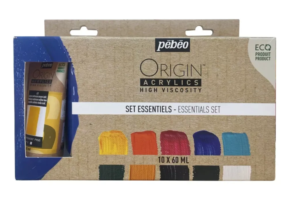 Online Set 10 acrílicos ecológicos Essentials Origin 60ml Pinturas Acrílicas
