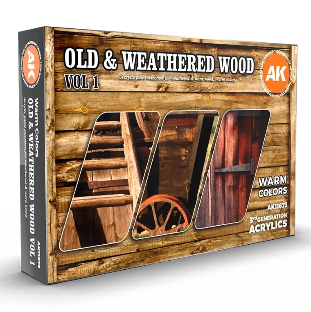 Clearance Set 6 acrílicos para efecto madera vieja y desgastada Vol1 17ml Maquetas Y Modelismo|Pinturas Para Maquetas Y Modelismo