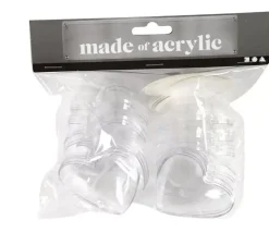 Discount Set 10 Adornos Transparentes Corazón Navidad