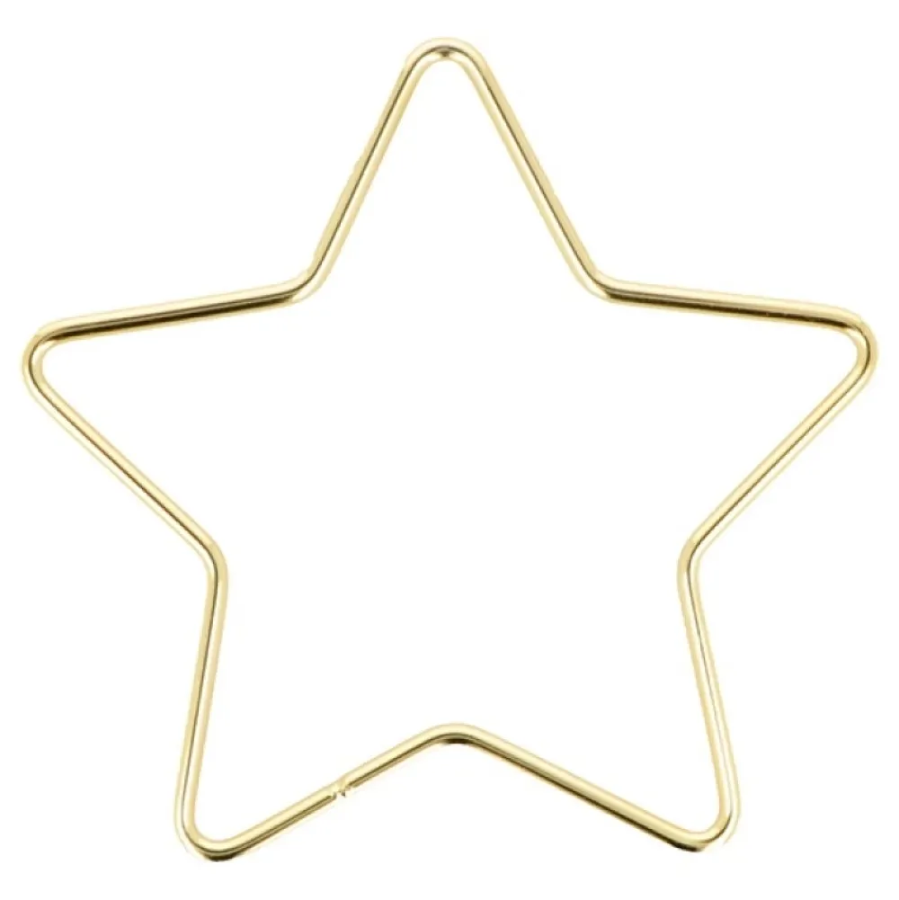 Clearance Set 3 anillas de metal Estrella Dorada Labores Y Macramé