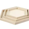 New Set 3 Bandejas de Madera Hexagonales Maderas