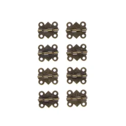 Online Set 8 Bisagras Decorativas Bronce Antiguo Pequeñas Herrajes