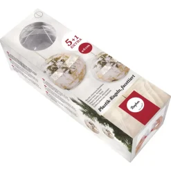 Discount Set 6 Bolas de Facetas de Plástico Transparente 8cm Navidad