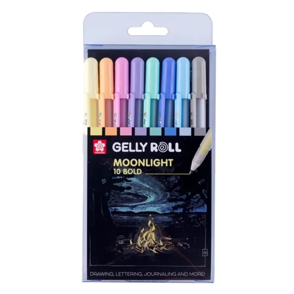 Set 8 Bolígrafos de gel pastel Bold Gelly Roll Moonlight Rotuladores