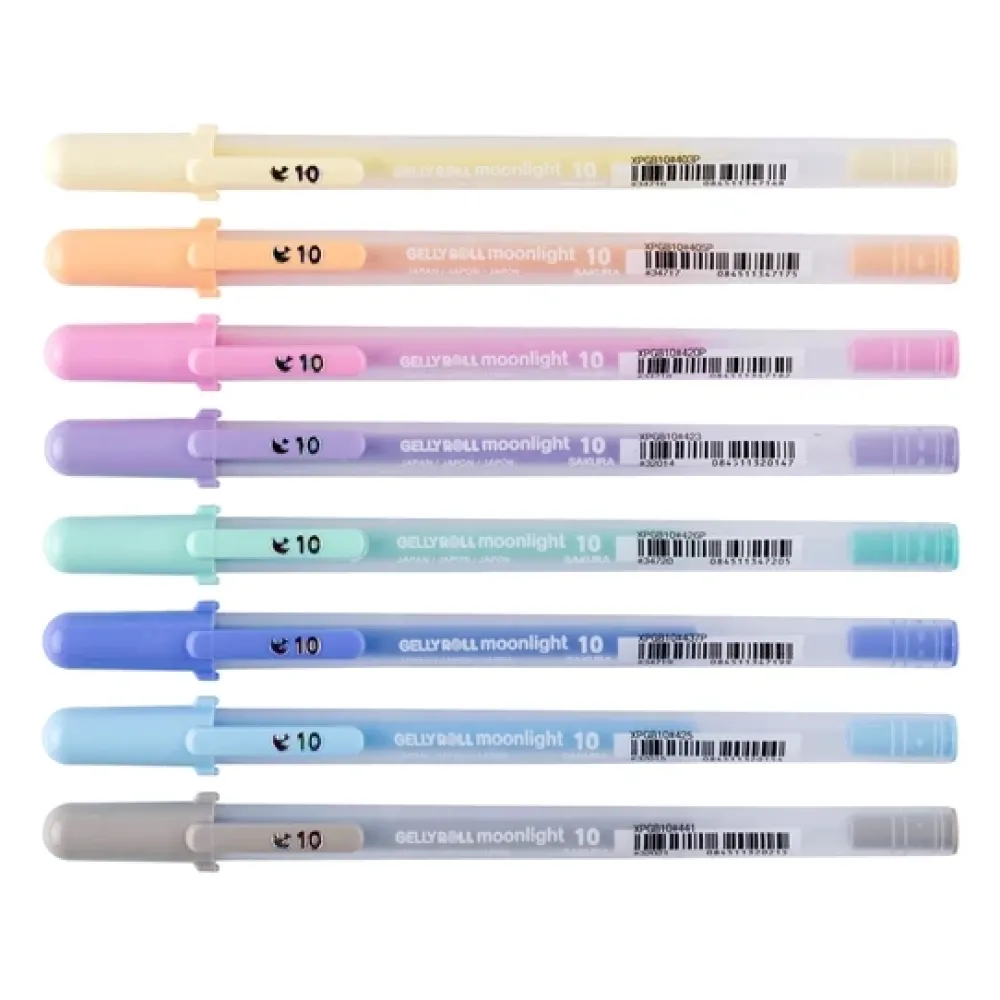 Set 8 Bolígrafos de gel pastel Bold Gelly Roll Moonlight Rotuladores