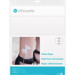 Discount Set 2 Calcomanías Tatuajes Blanco Silhouette