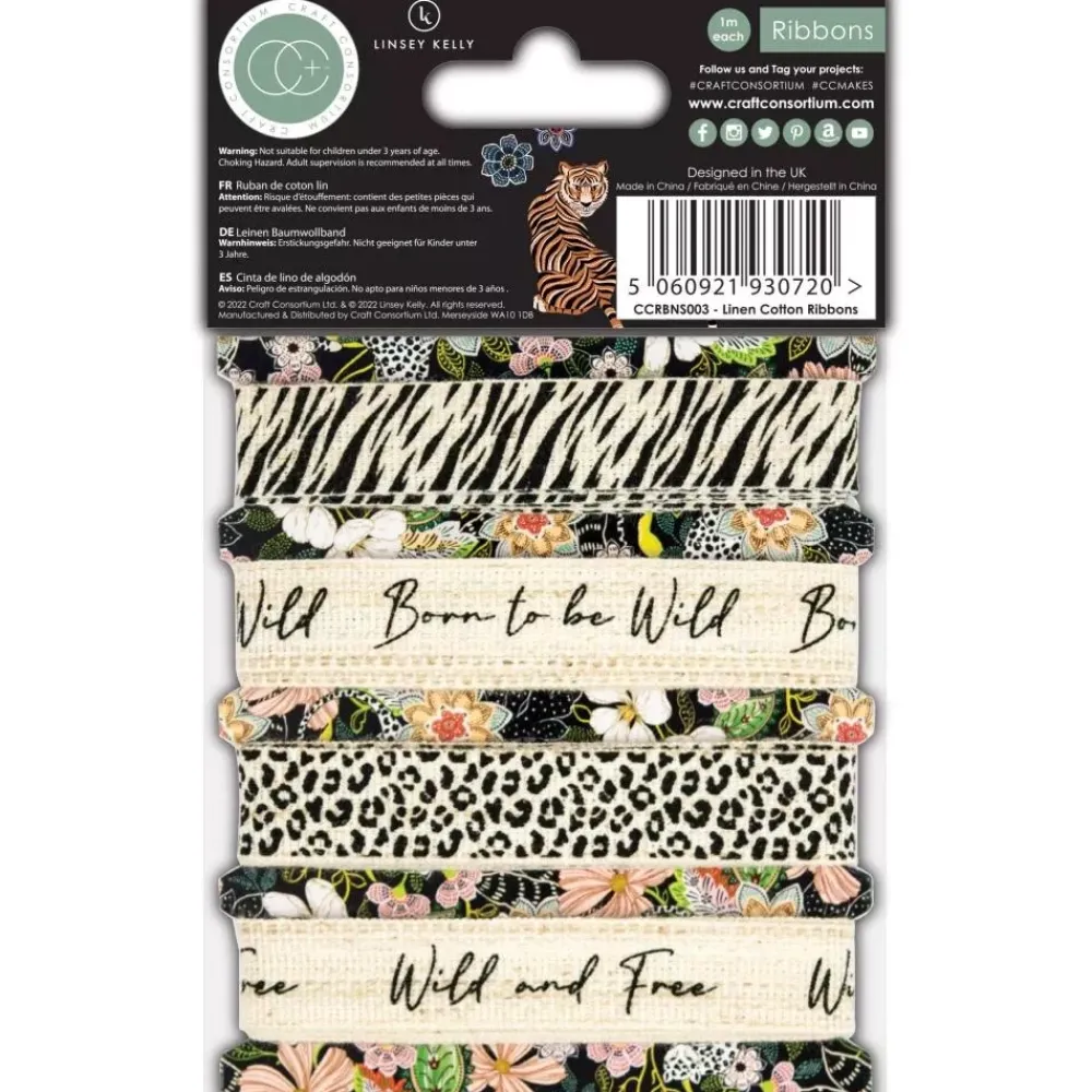 Discount Set 4 Cintas Enchanted Jungle Telas, Sedas Y Fieltro