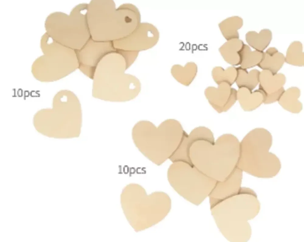 Sale Set 40 Corazones Madera On se Marie Maderas