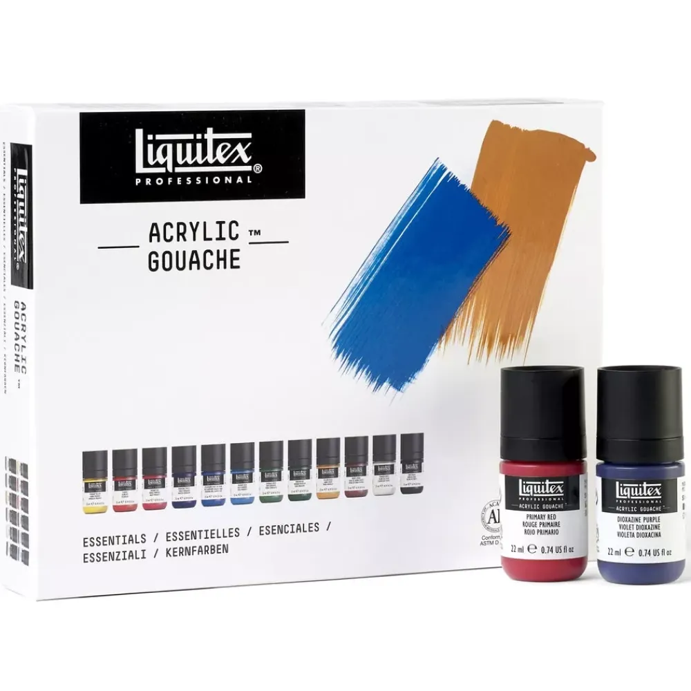 Outlet Set 12 Gouache Acrílico Essentials 22ml Pinturas Acrílicas