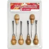 New Set 6 Gubias con Mango para Madera Art Creation Herramientas Para Madera