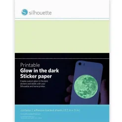 Outlet Set 2 Hojas Adhesivas Imprimibles Luminescentes 21x27cm Silhouette