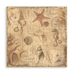 Outlet Set 4 hojas de tela Fabric Sea Land 30x30cm Papeles