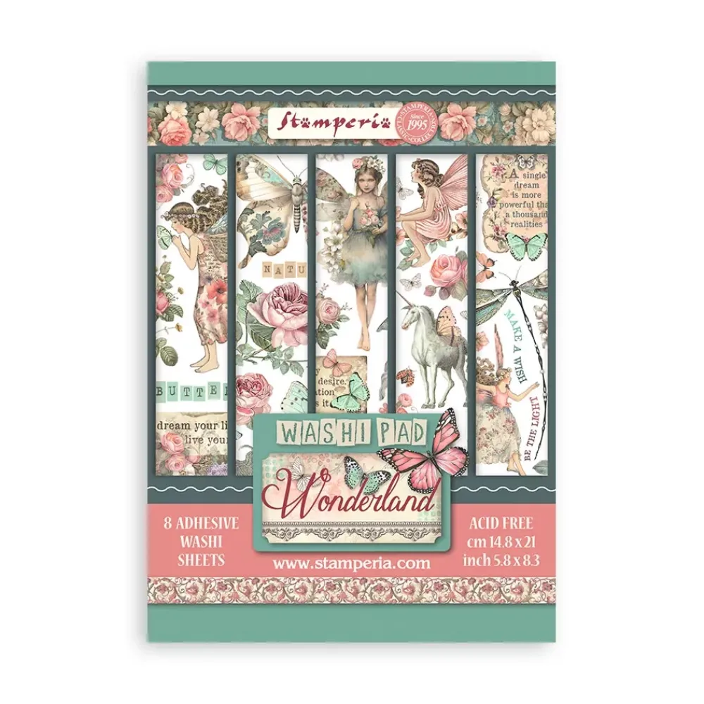 Online Set 8 hojas de Washi tape Wonderland A5 Decoupage|Papeles