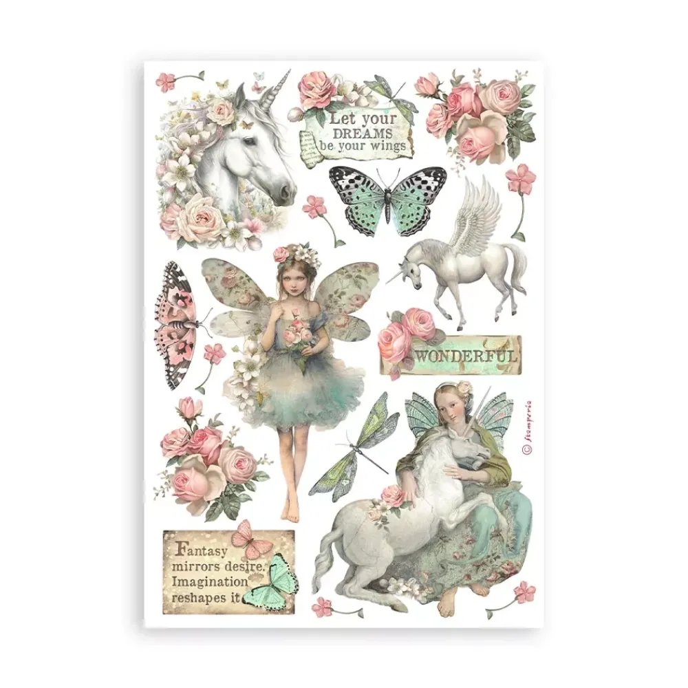 Online Set 8 hojas de Washi tape Wonderland A5 Decoupage|Papeles