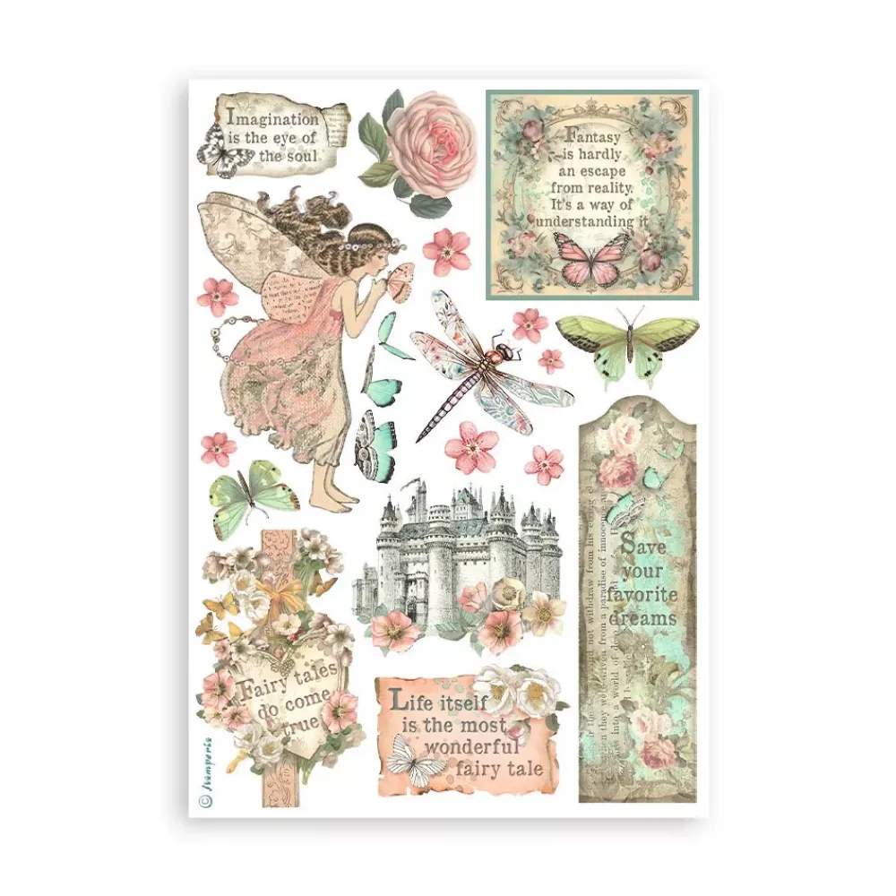 Online Set 8 hojas de Washi tape Wonderland A5 Decoupage|Papeles