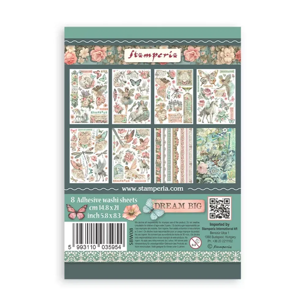 Online Set 8 hojas de Washi tape Wonderland A5 Decoupage|Papeles