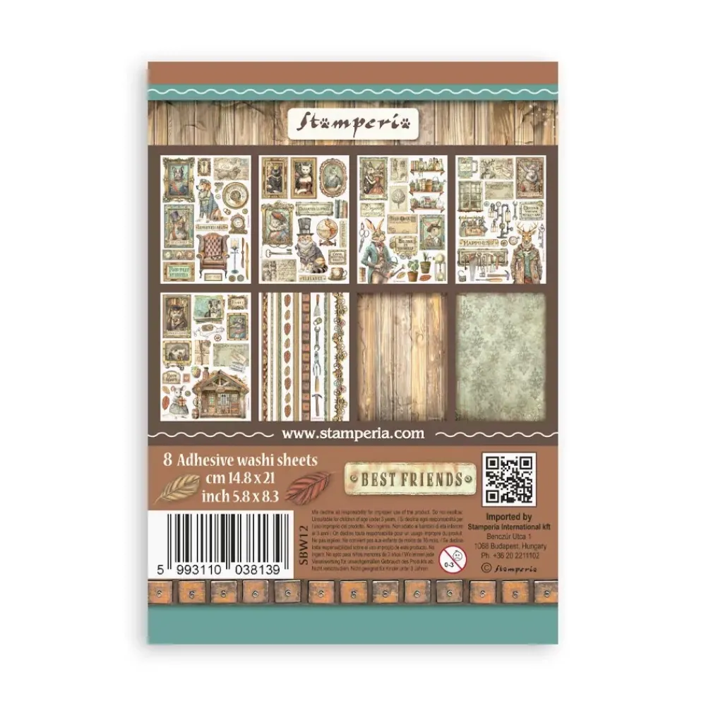 New Set 8 hojas de Washi tape Alterego Papeles|Decoupage