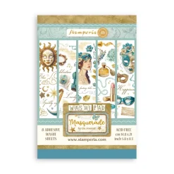 Sale Set 8 hojas de washi tape Masquerade A5 Papeles|Decoupage