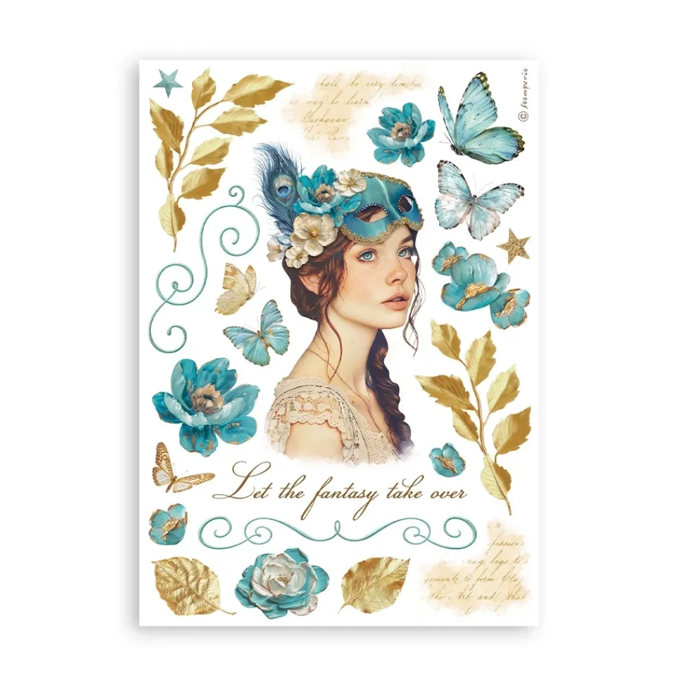 Sale Set 8 hojas de washi tape Masquerade A5 Papeles|Decoupage