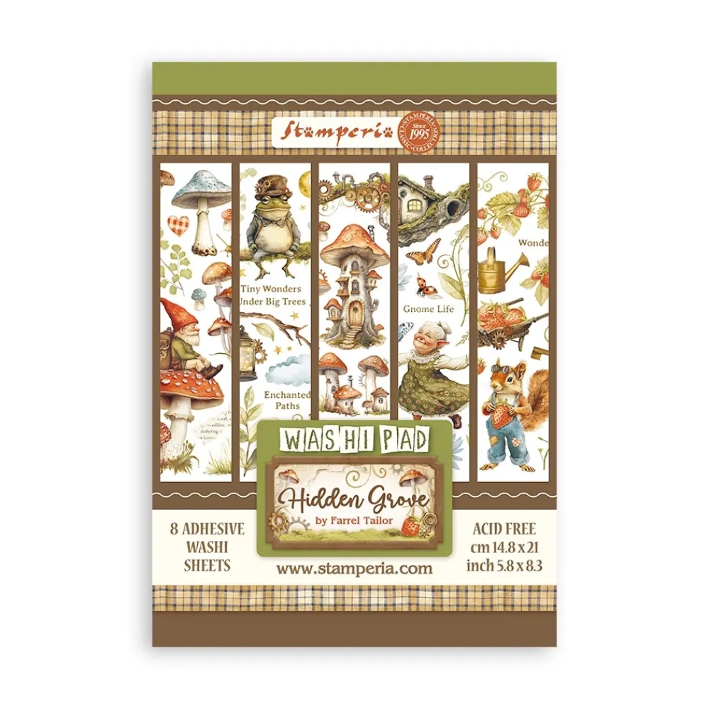 Sale Set 8 hojas de washi tape Romantic Hidden Grove A5 Papeles