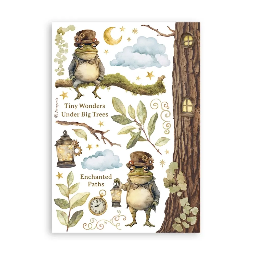 Sale Set 8 hojas de washi tape Romantic Hidden Grove A5 Papeles
