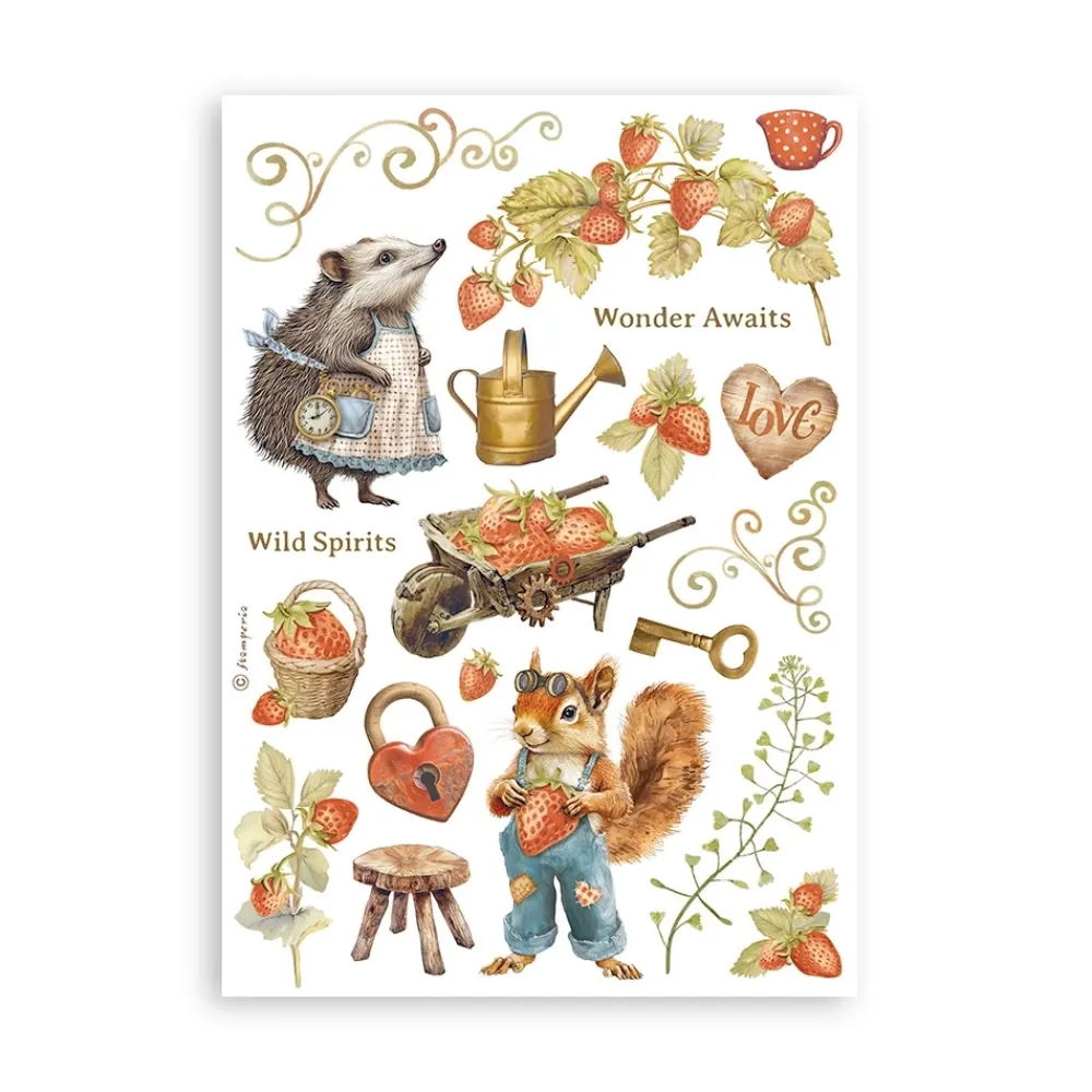 Sale Set 8 hojas de washi tape Romantic Hidden Grove A5 Papeles