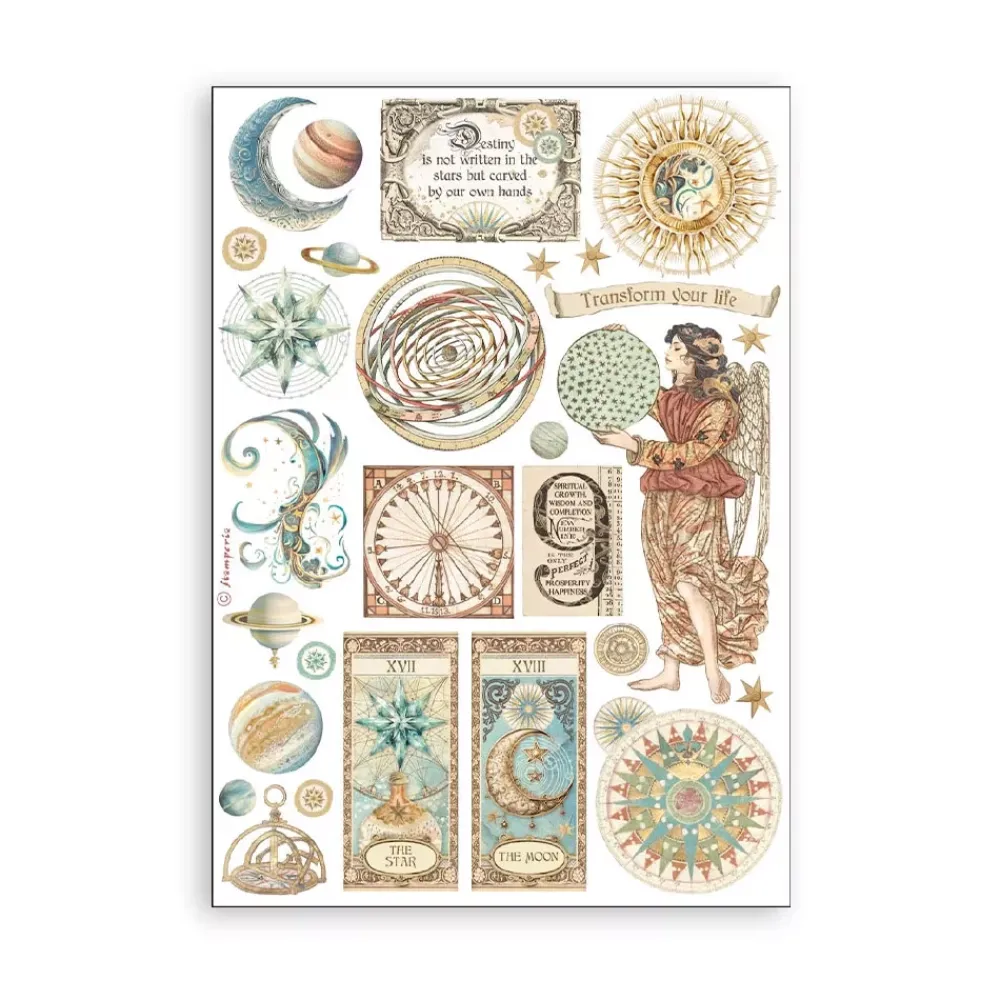 Hot Set 8 hojas de washi tape Fortune A5 Decoupage