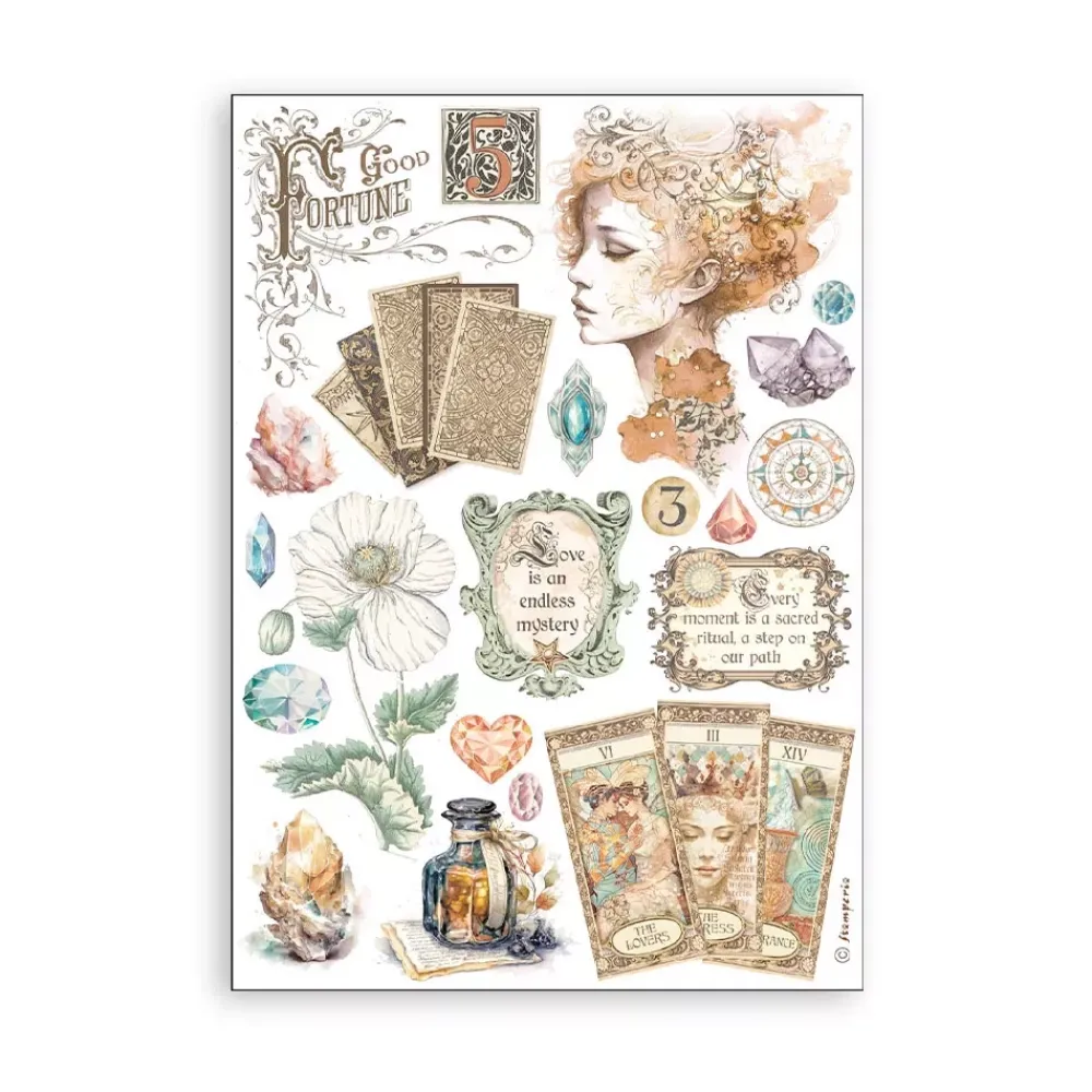 Hot Set 8 hojas de washi tape Fortune A5 Decoupage