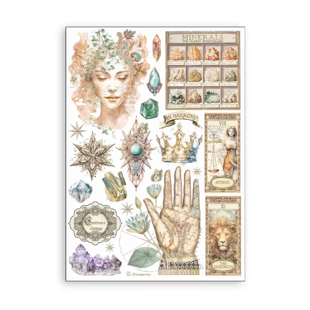 Hot Set 8 hojas de washi tape Fortune A5 Decoupage