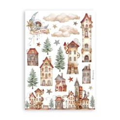 New Set 8 hojas de Washi tape Romantic Gear Up For Christmas Decoupage